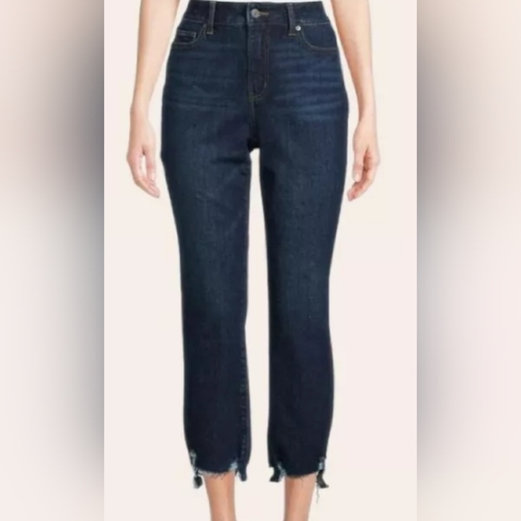 Time and Tru Denim - Time and Tru High Rise Women's Jeans - Dark Blue